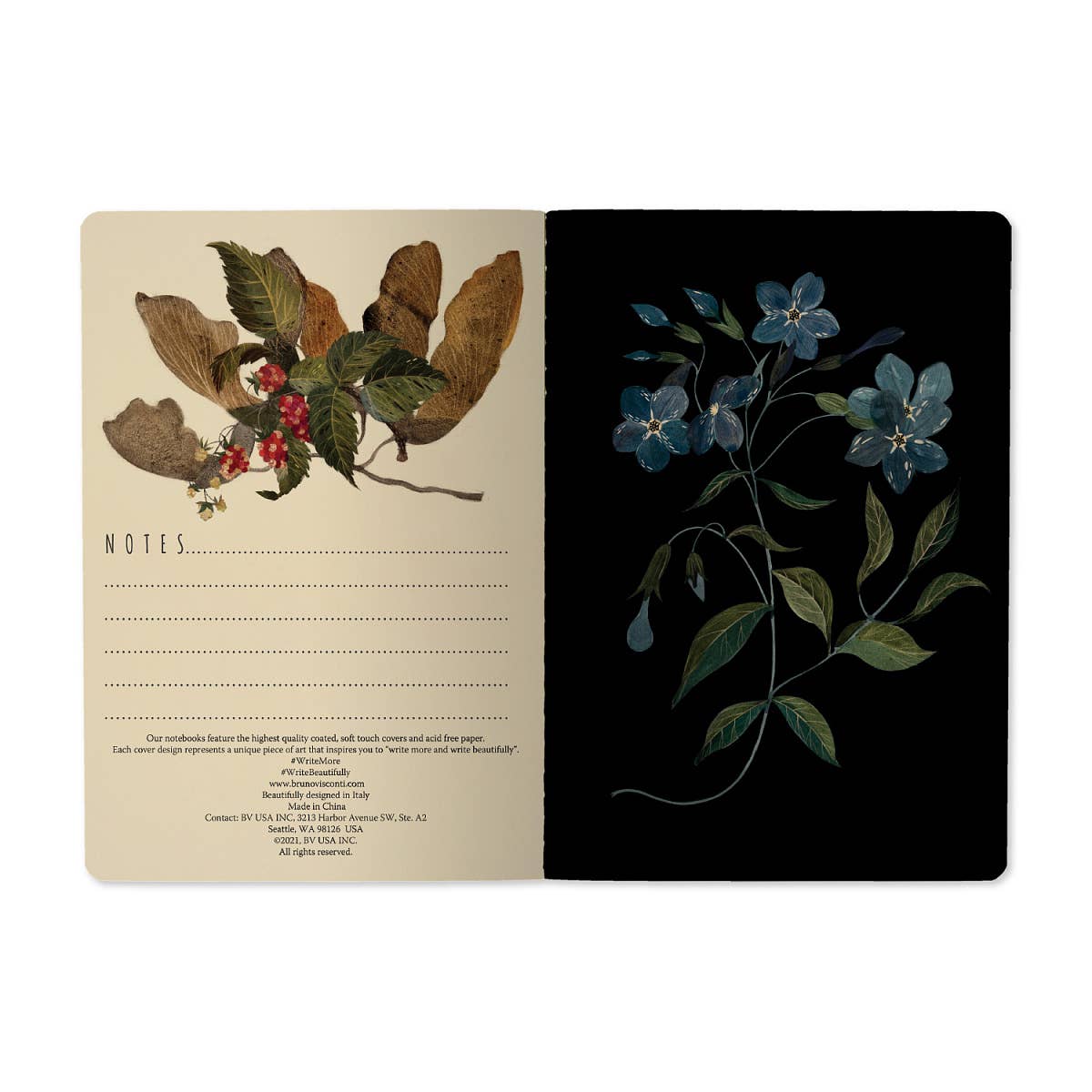 Forest Flowers Small Notebook - 32pgs