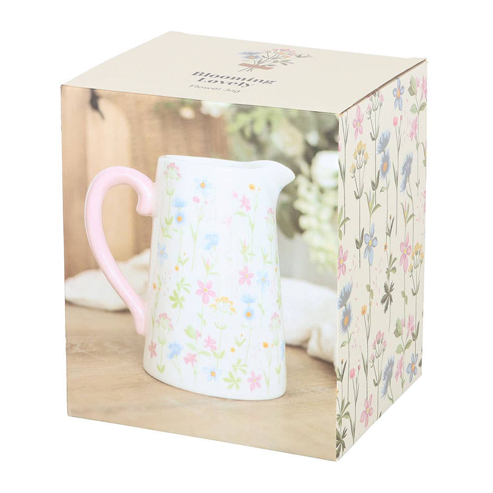 Floral Print Flower Jug