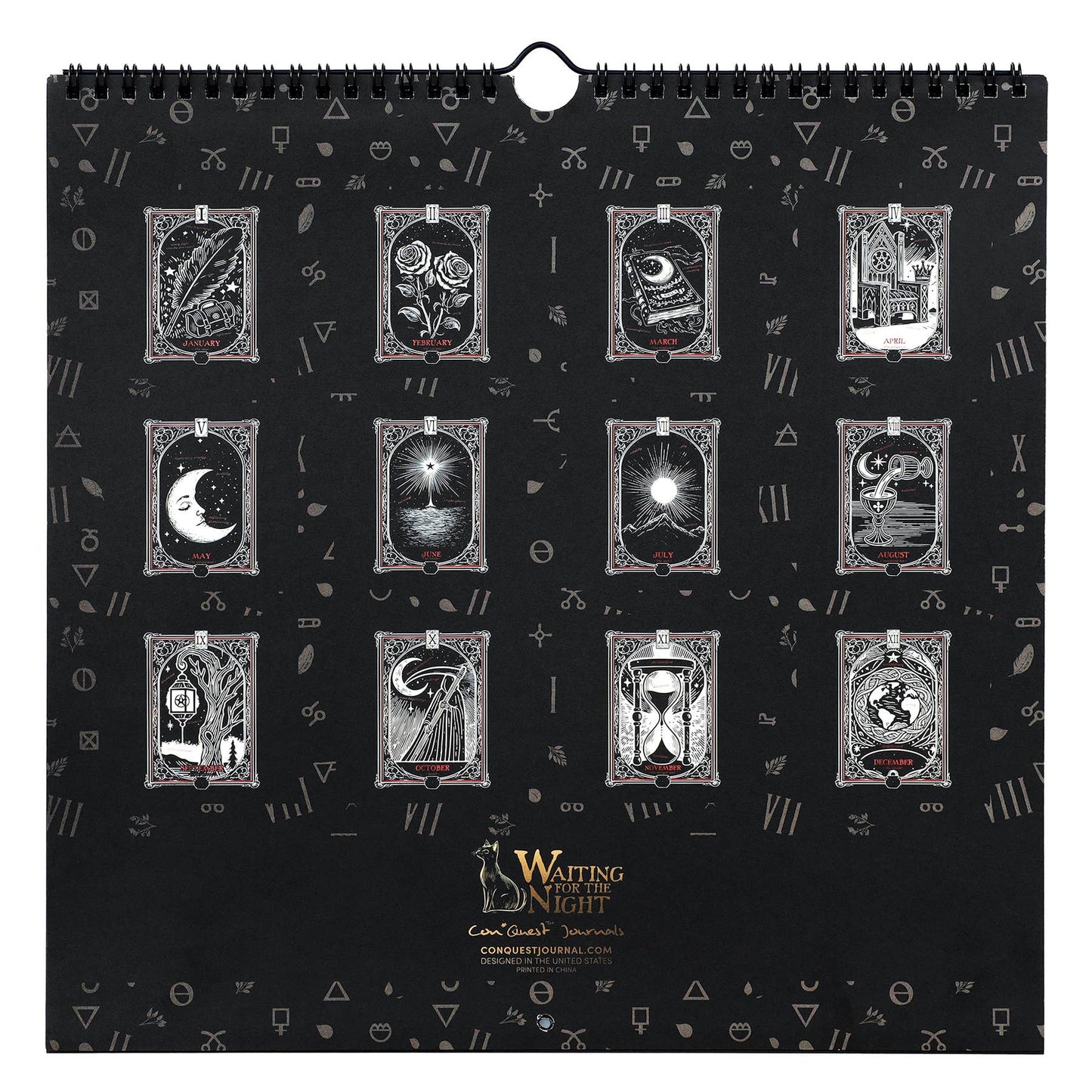 Waiting for the Night 2026 Spiral Wall Calendar