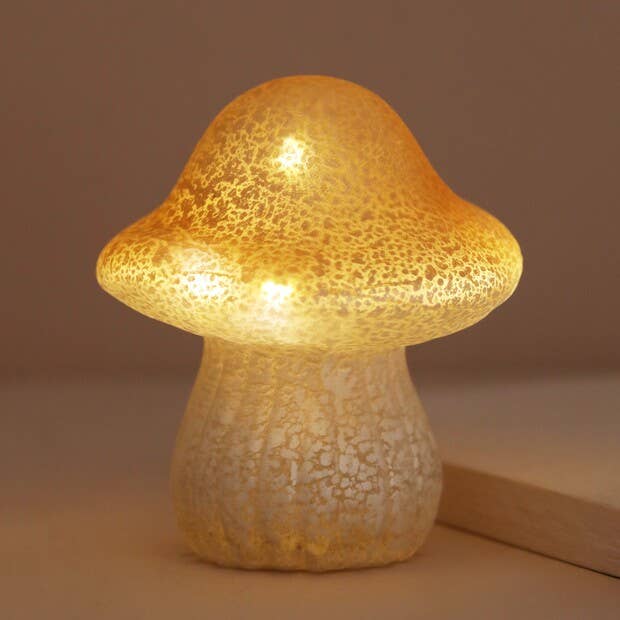 Neutral Glass Mushroom Light