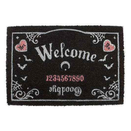 Pastel Pink and Black Gothic Ouija Talking Board Doormat