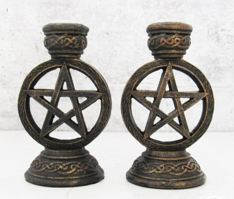 Pentagram Candle and Incense Holder