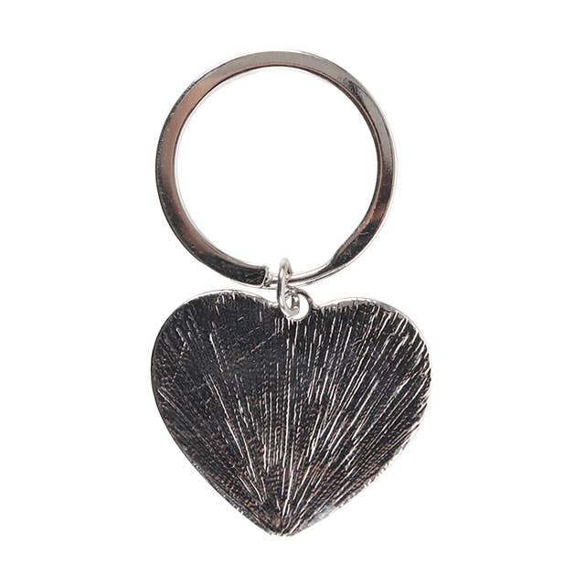 Goth Mum Black Heart Keyring