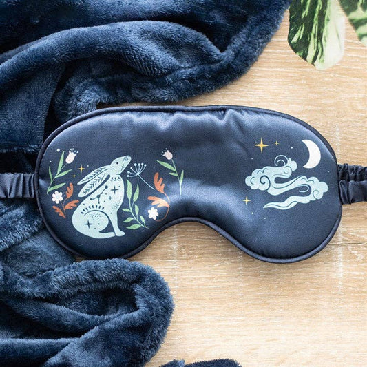 Mystical Midnight Hare Satin Sleep Mask