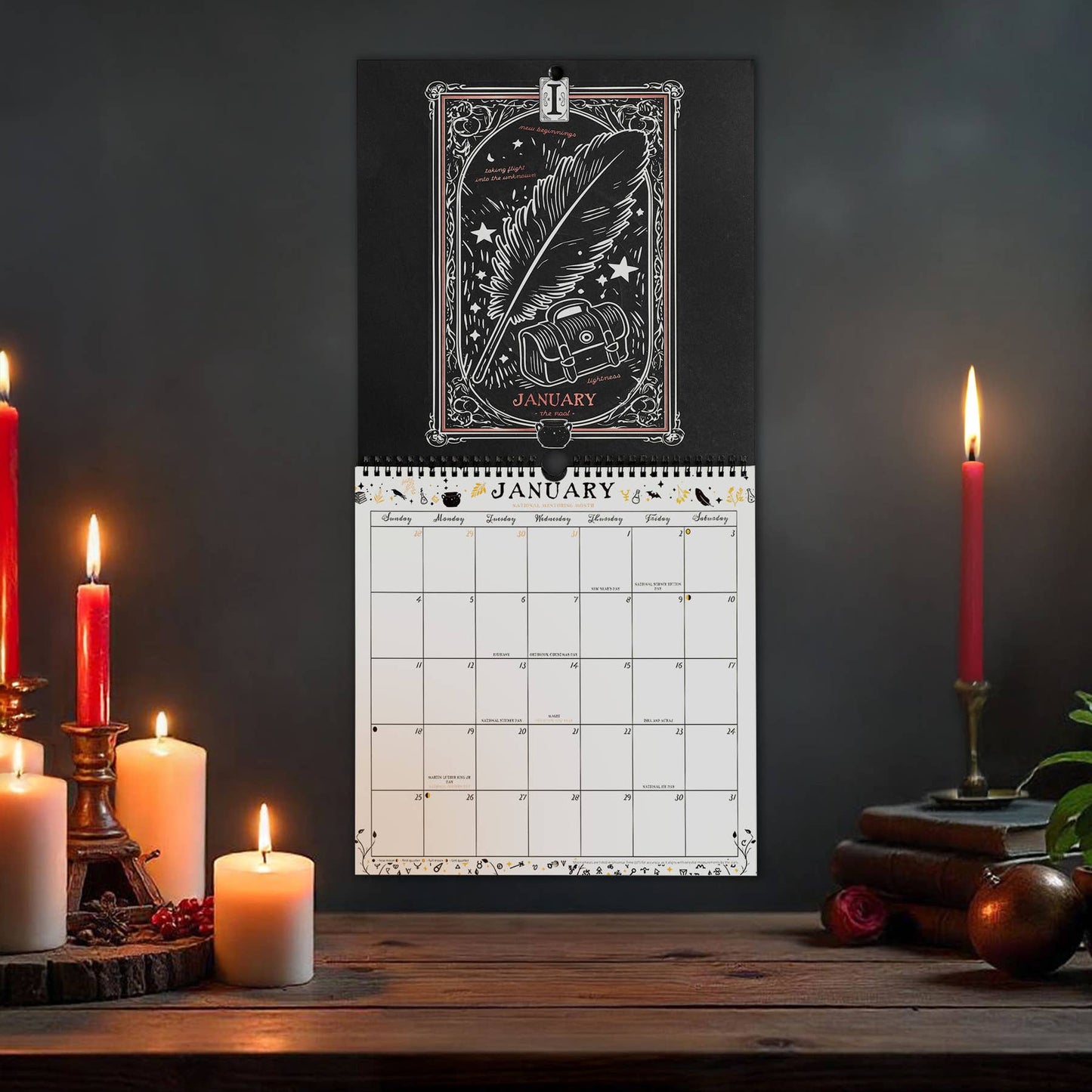 Waiting for the Night 2026 Spiral Wall Calendar