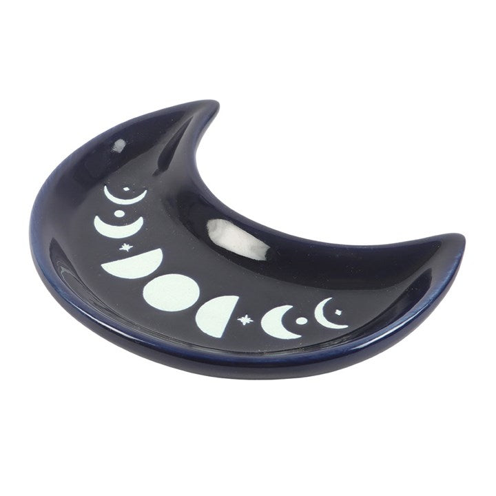 Blue Moon Crescent Moon Trinket Dish