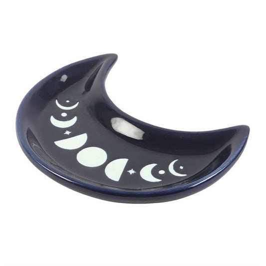 Blue Moon Crescent Moon Trinket Dish