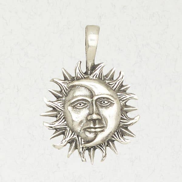 Sun & Moon Pewter Necklace