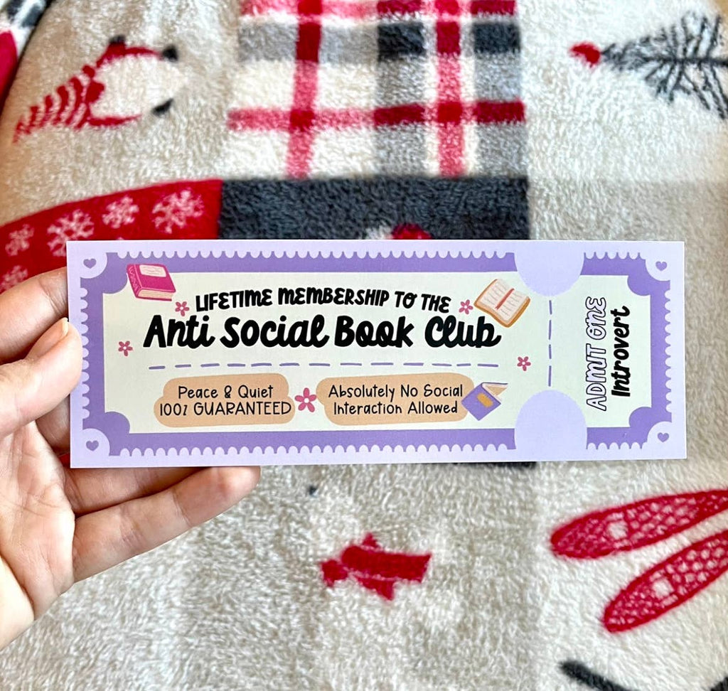 Antisocial Book Club Bookmark