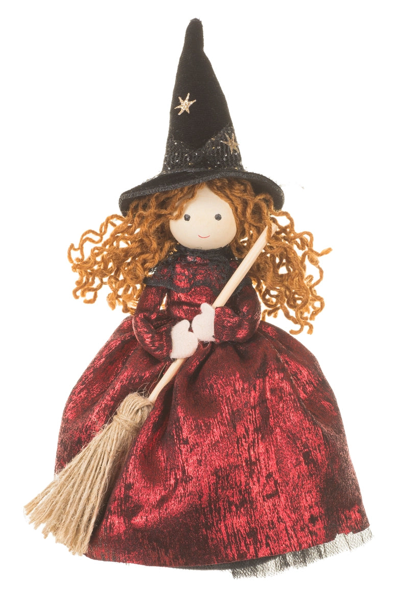 Burgundy Witch Ornament