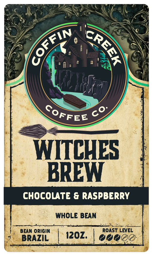 Witches Brew - Chocolate Raspberry Flavor: Drip Coffee Maker Grind