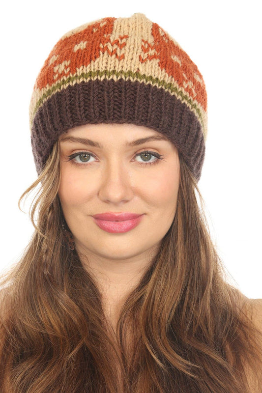 Kitty Slouchy Beanie: Brown