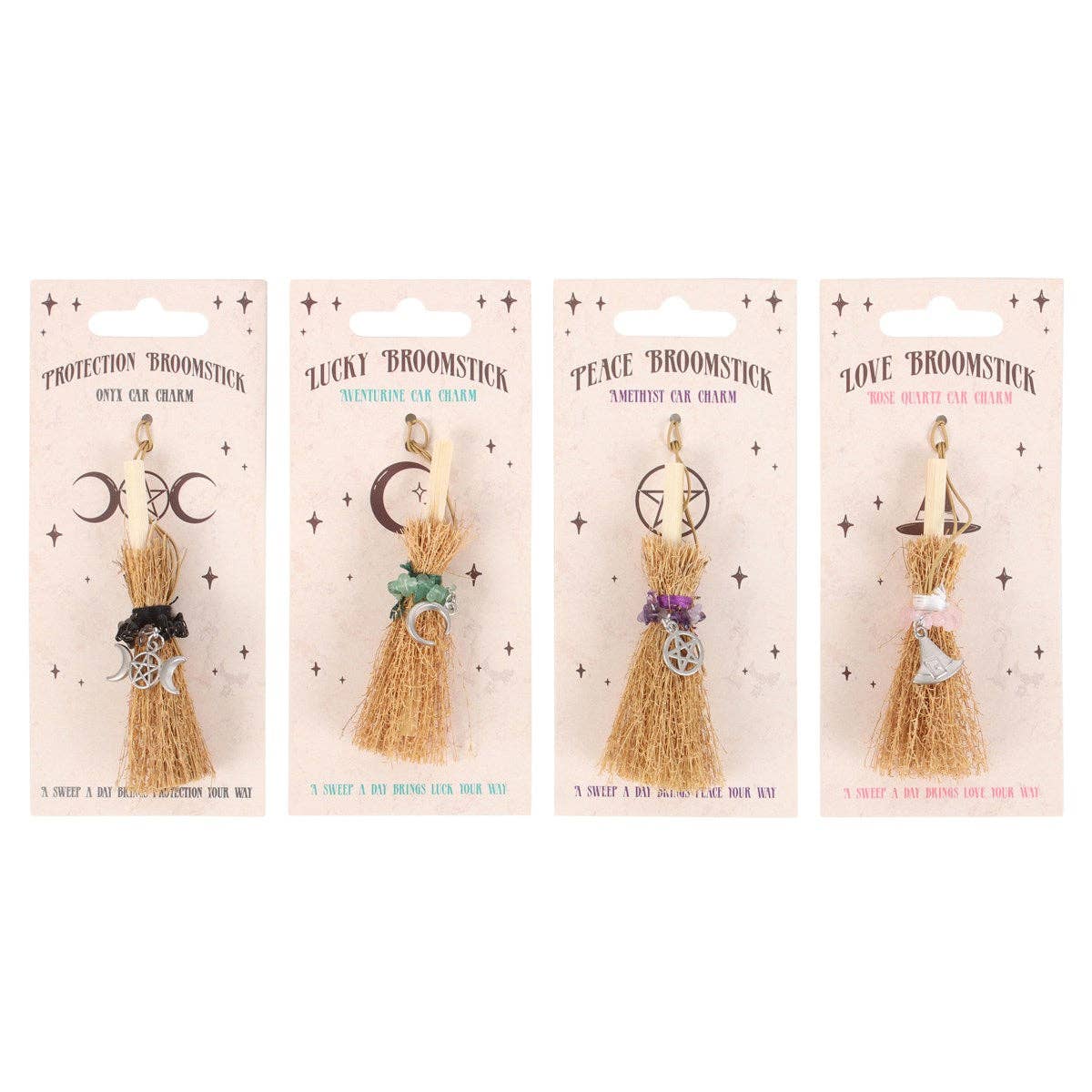 Broomstick Charms with crystals