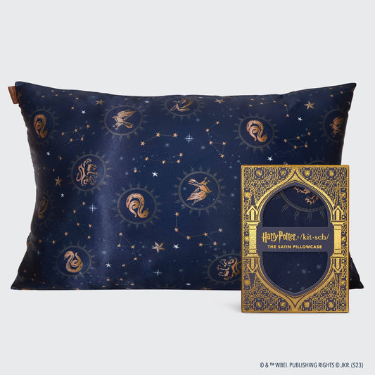 Harry Potter x Kitsch Satin Pillowcase- Midnight at Hogwarts