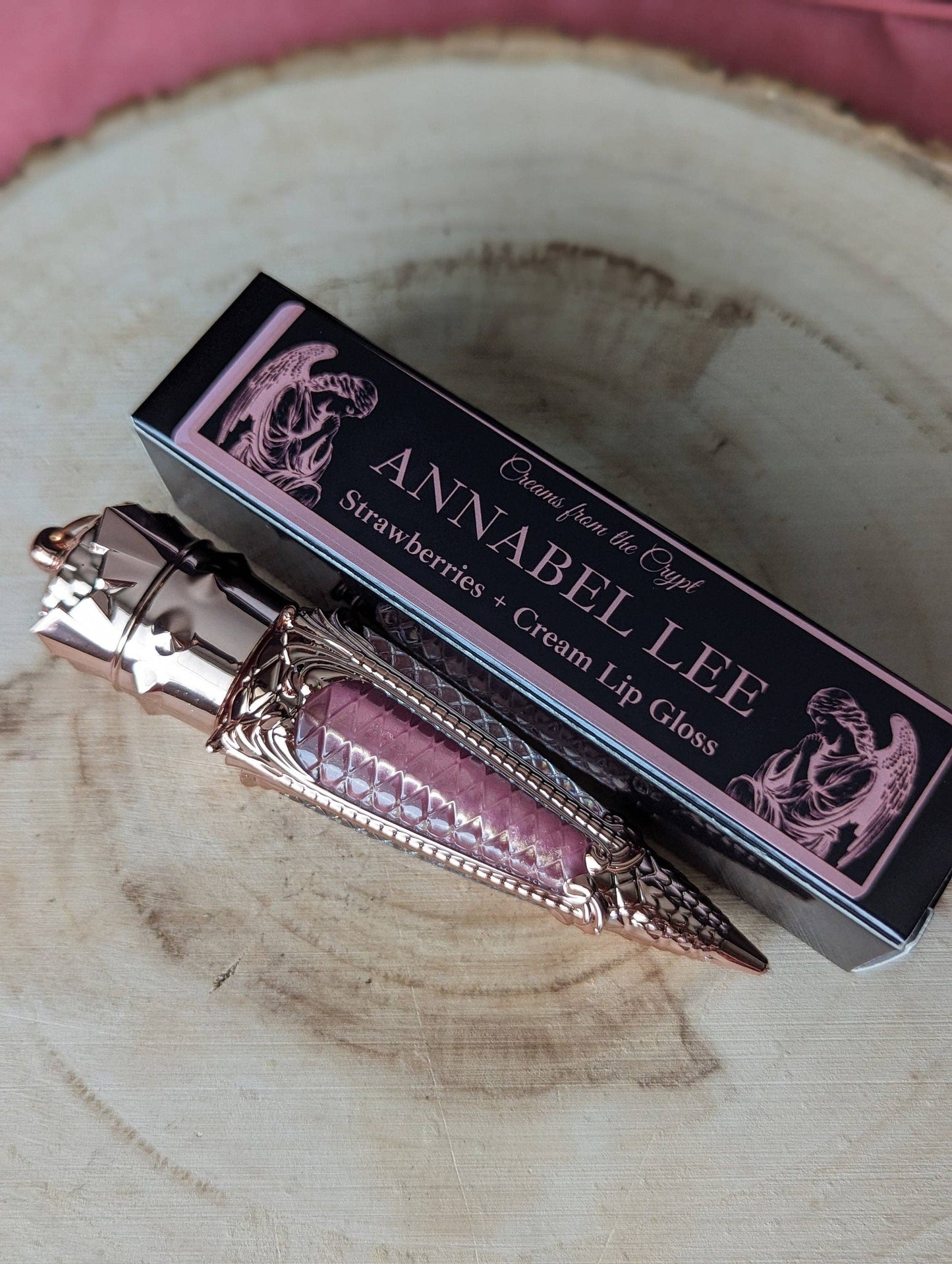 ANNABEL LEE - Baby Pink Strawberries and Cream Lip Gloss