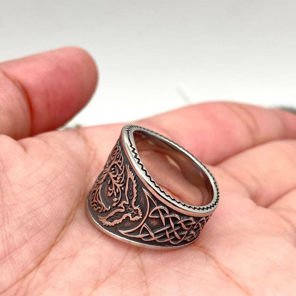 Viking Celtic Knot Tree of Life Stainless Steel Ring