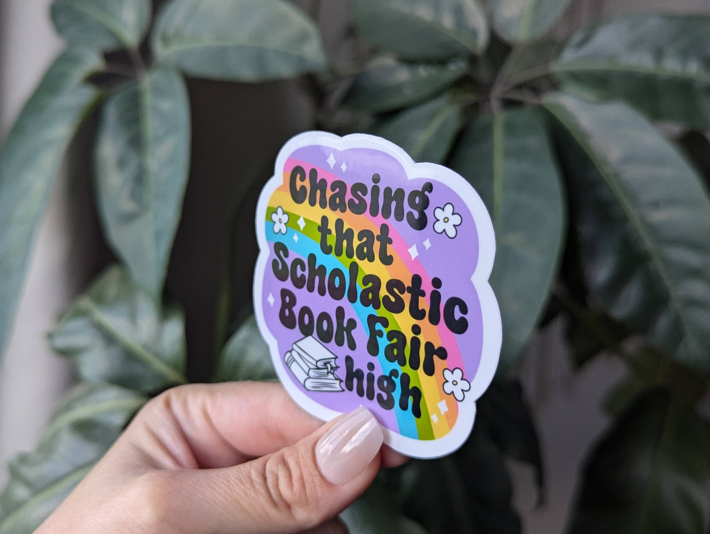 Chasing that scholastic book fair high, nostalgia sticker