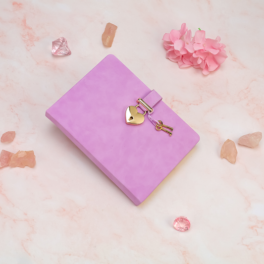 Lavender Lock & Key Diary for Girls – 320 Pages