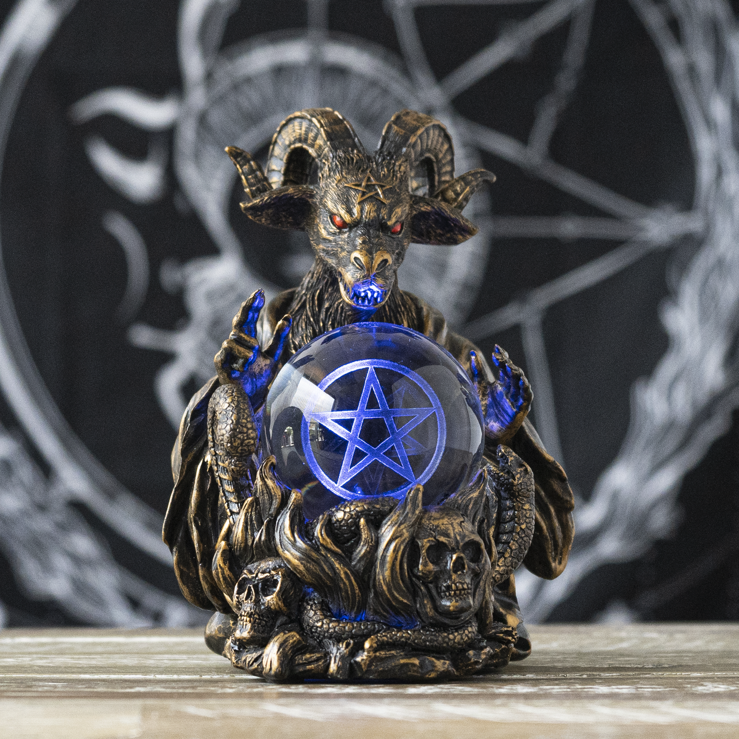 Baphomet with LED Storm Ball