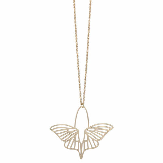 Wishing Wings Gold Luna Moth Necklace