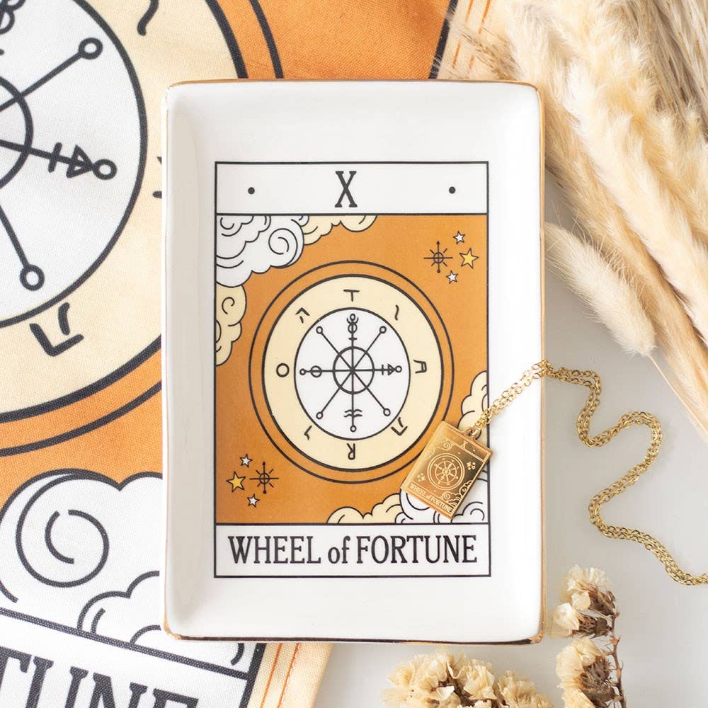 The Wheel of Fortune Vintage Tarot Card Trinket Dish