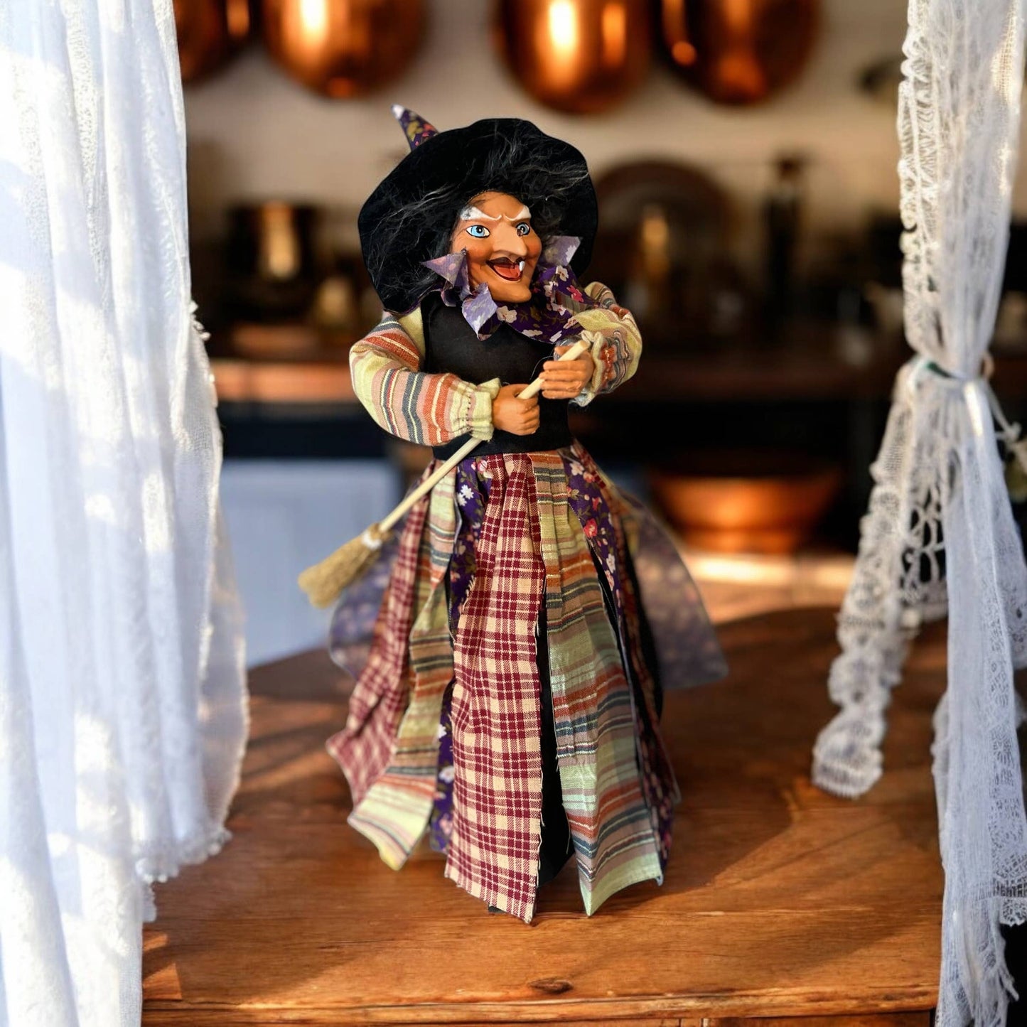 Kitchen Witch Doll Freya - Purple
