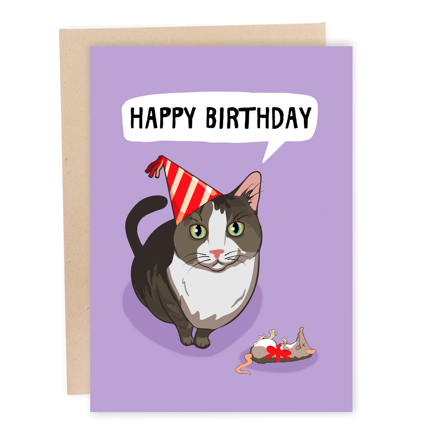 Dead Mouse - Sarcastic Birthday Card for Friend