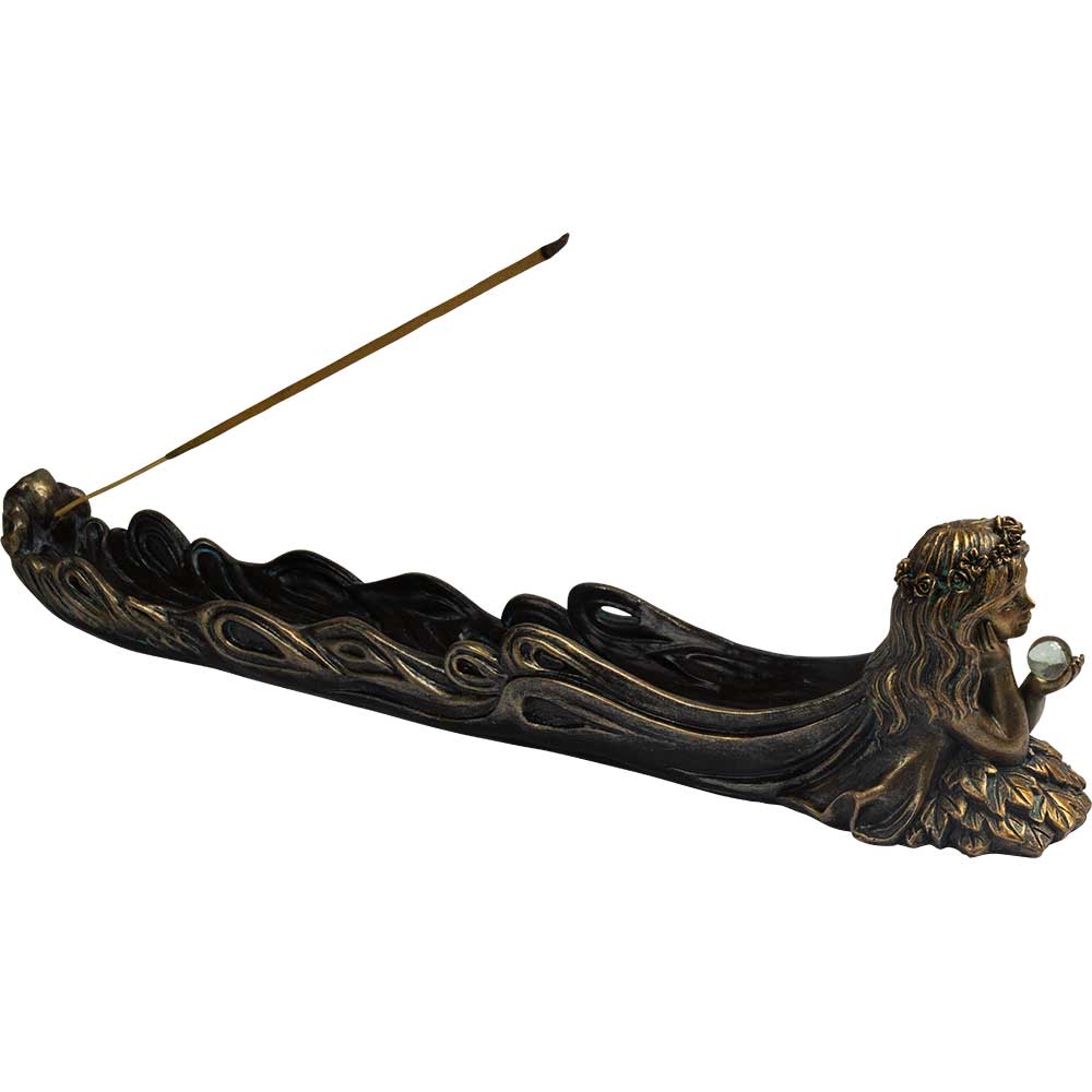 Golden Fairy With Sphere Incense Stick Holder