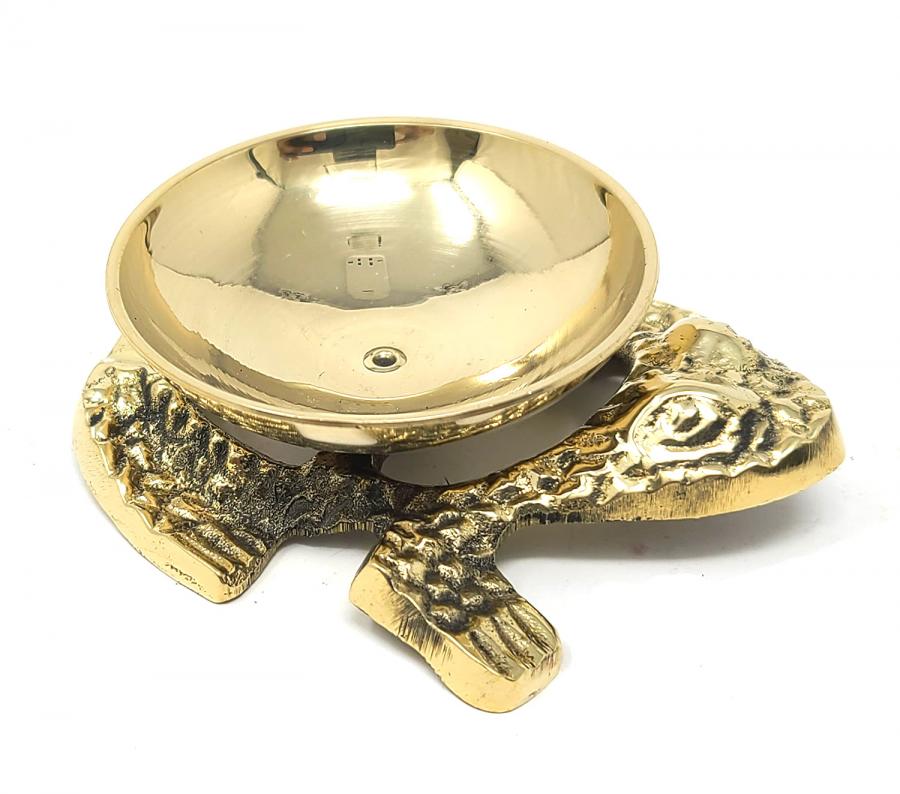 Brass Frog Incense Bowl