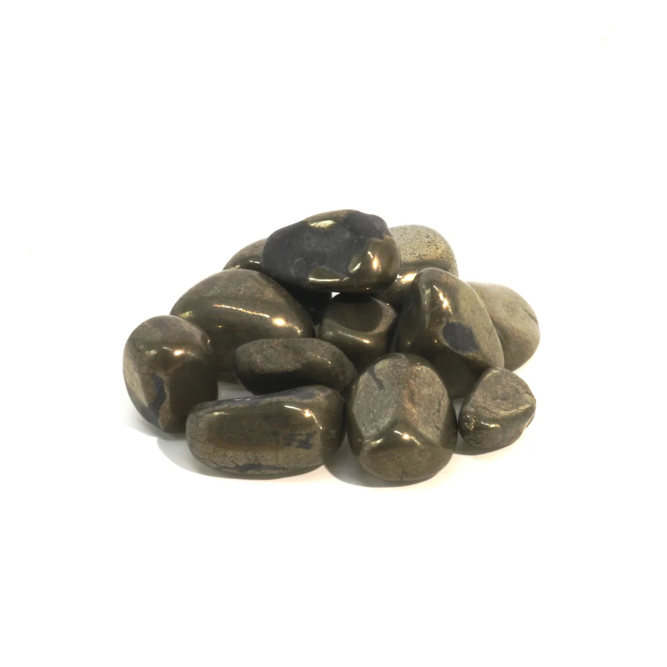 Pyrite Iron Tumbled Stone