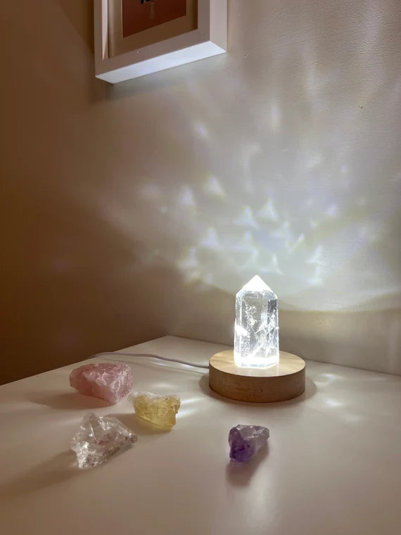 Wood LED Light Base Purely Wicked Apothecary