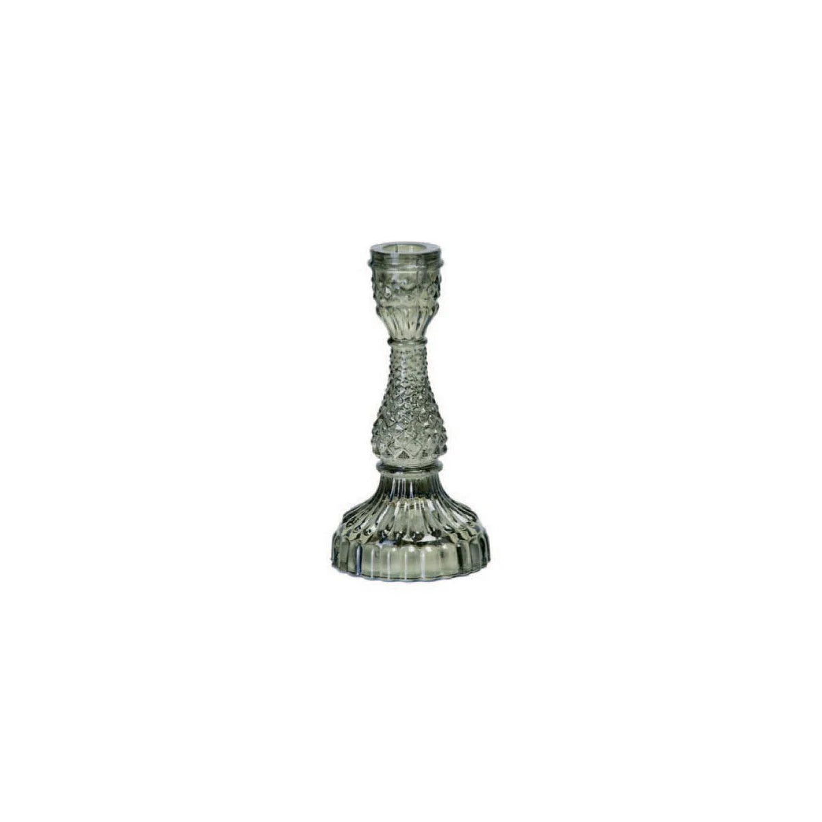 Medium Glass Taper Holder - Green