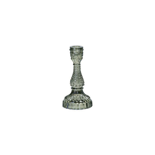 Medium Glass Taper Holder - Green