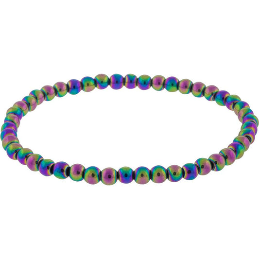 Rainbow Hematite Gemstone Bracelet - 4mm