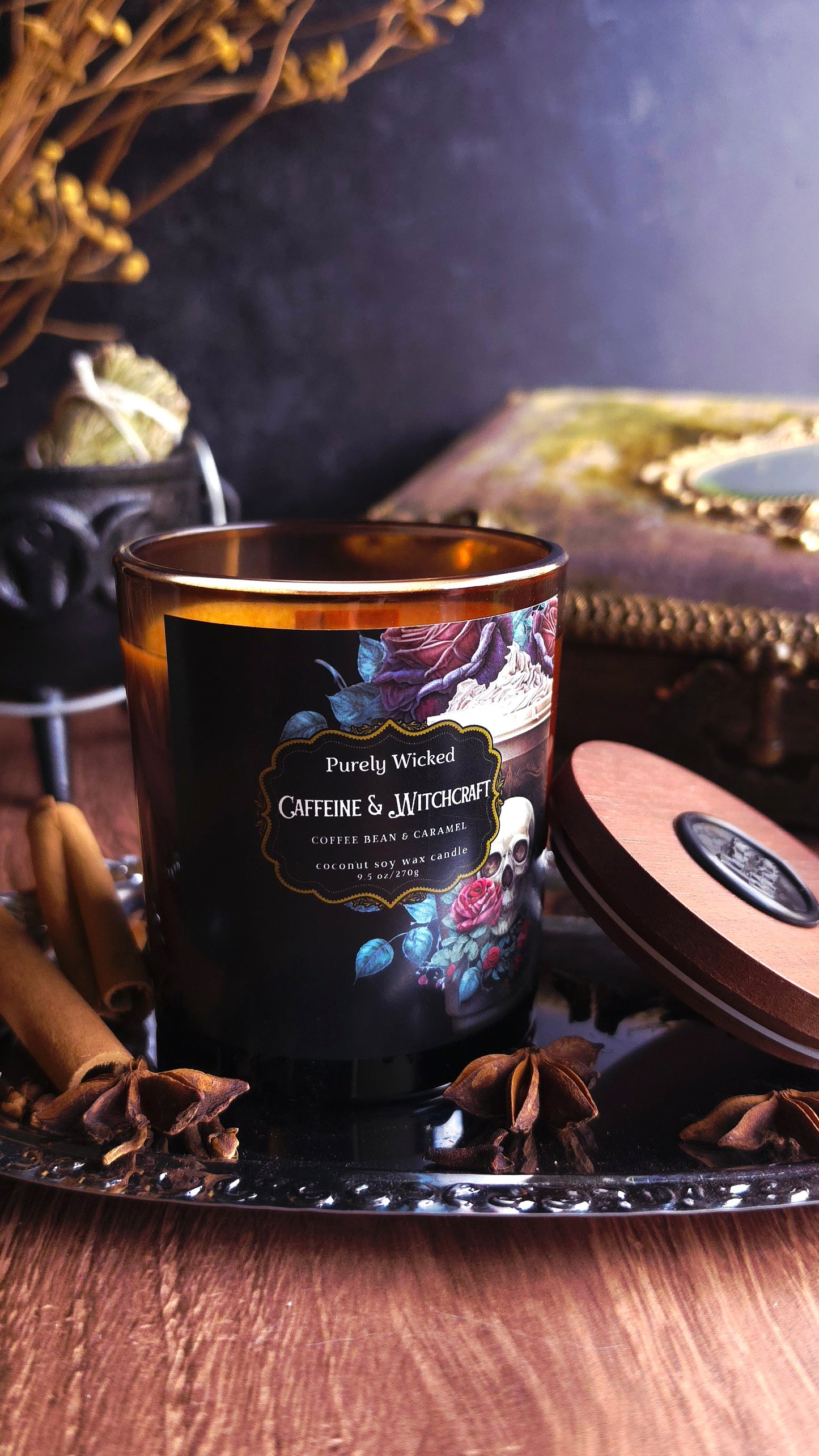 Caffeine & Witchcraft Luxury Soy Candle - Fall Collection