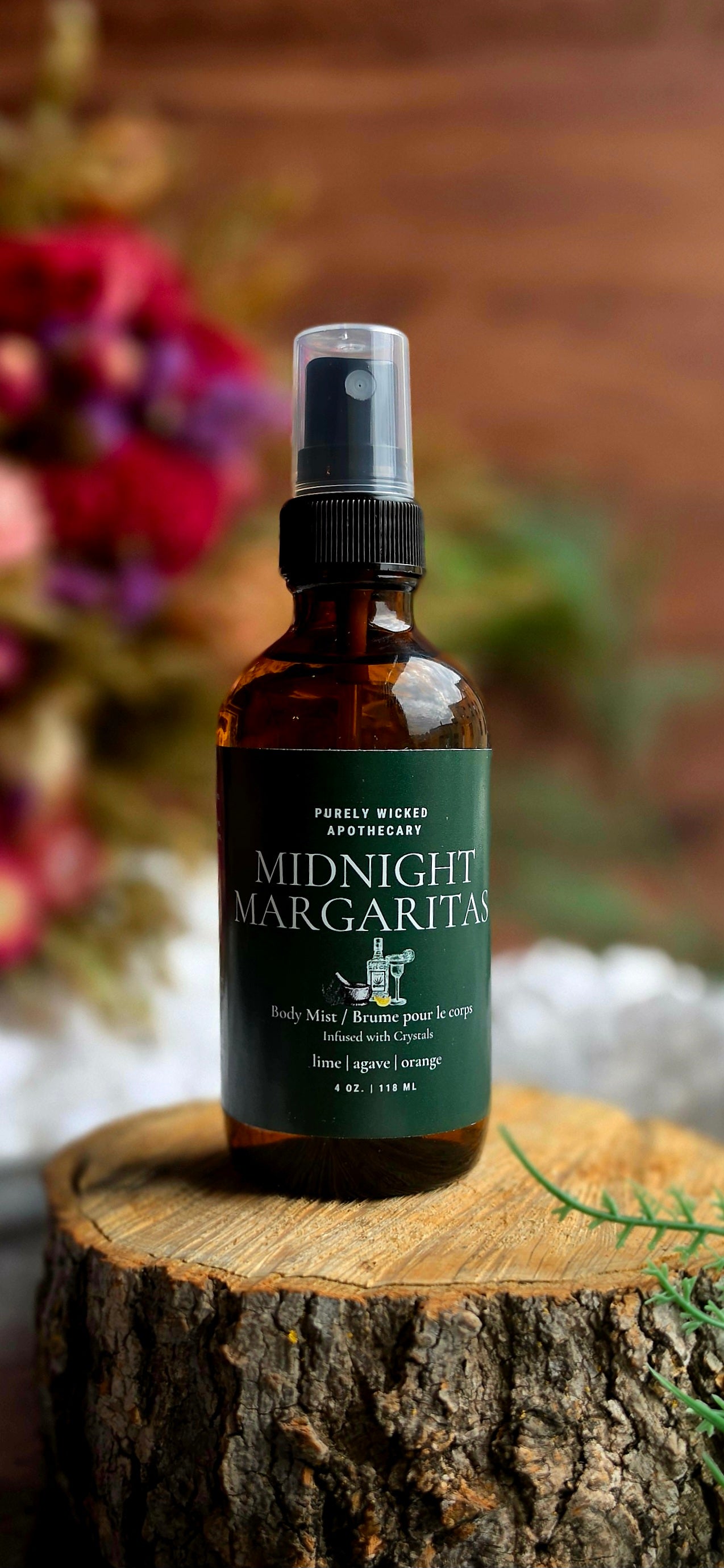 Midnight Margaritas - 4 oz Crystal Infused Body Mist New!