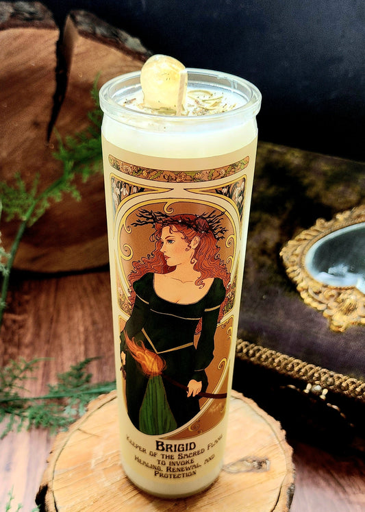 NEW! Brigid - Goddess Pillar Prayer Candle
