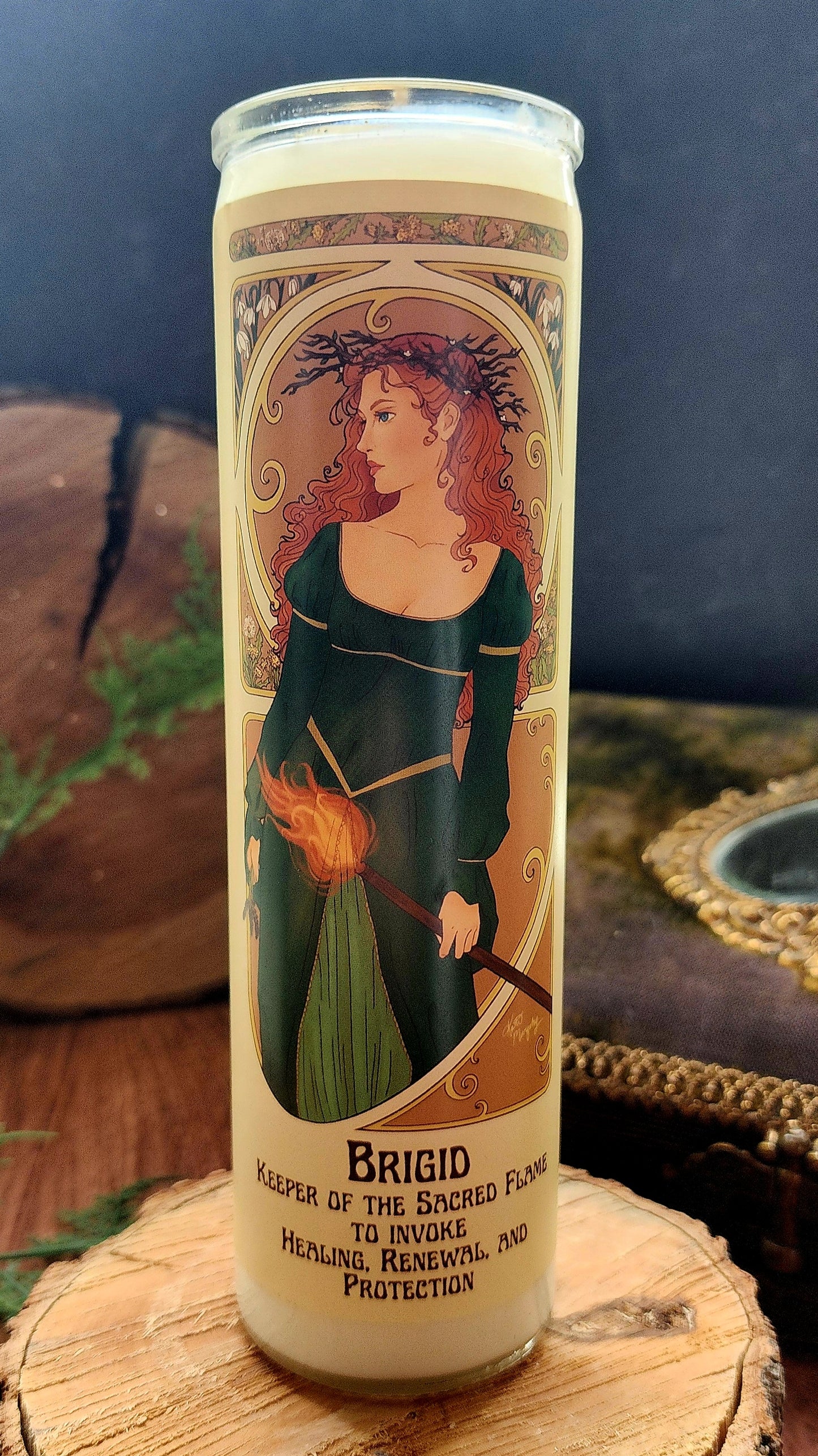 NEW! Brigid - Goddess Pillar Prayer Candle