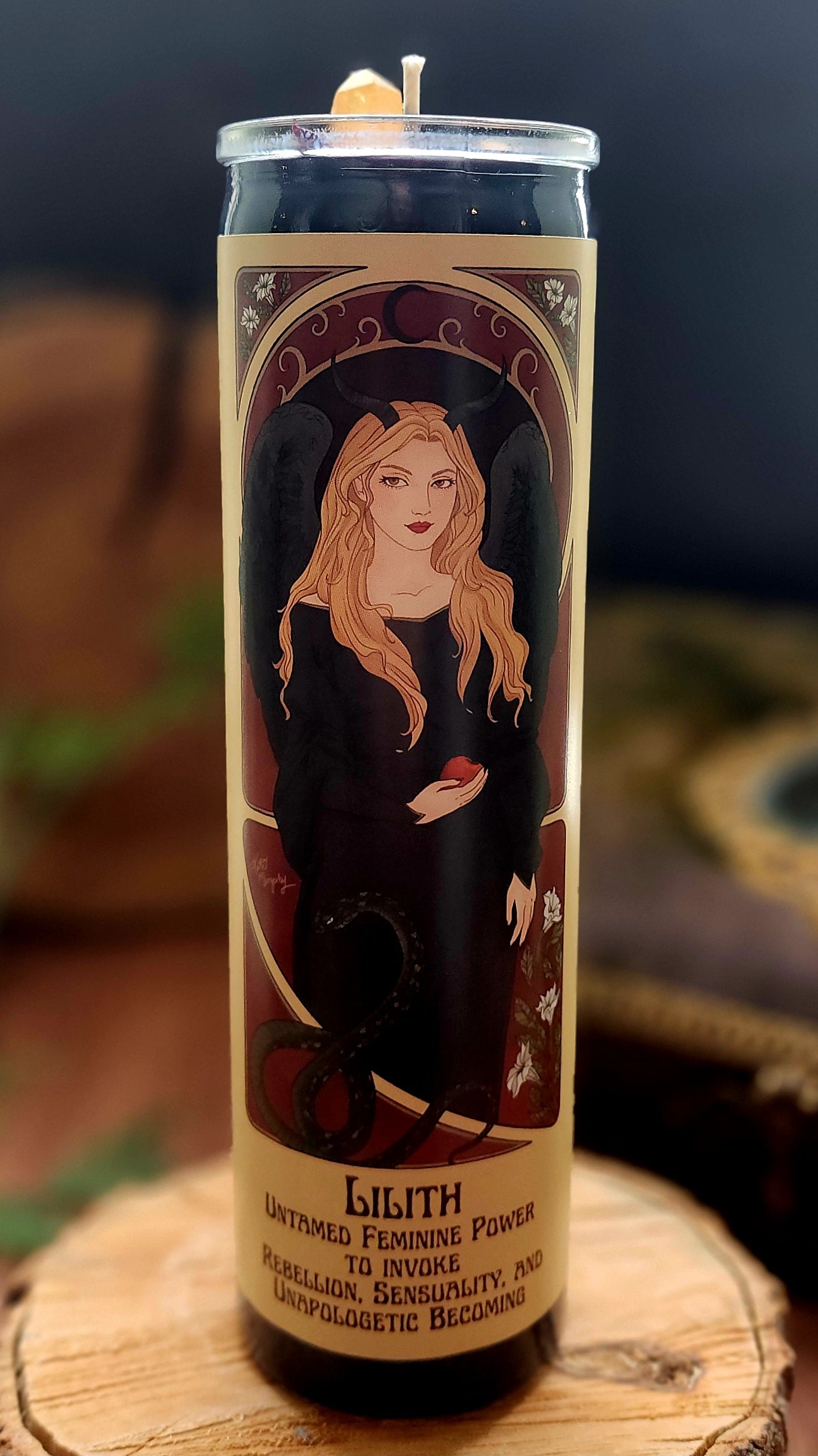 NEW! Lilith - Goddess Pillar Prayer Candle