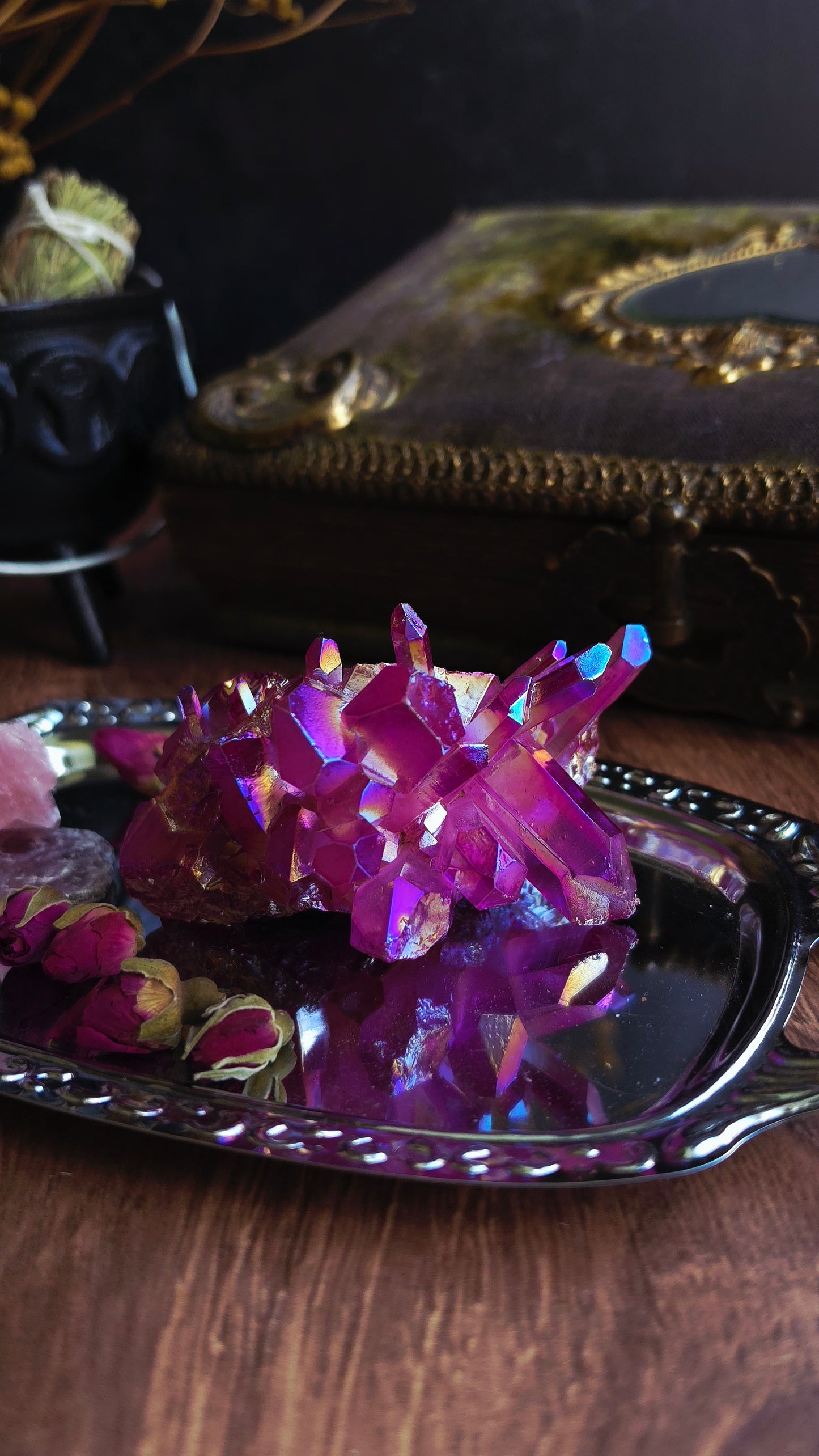 Aura Quartz Clusters