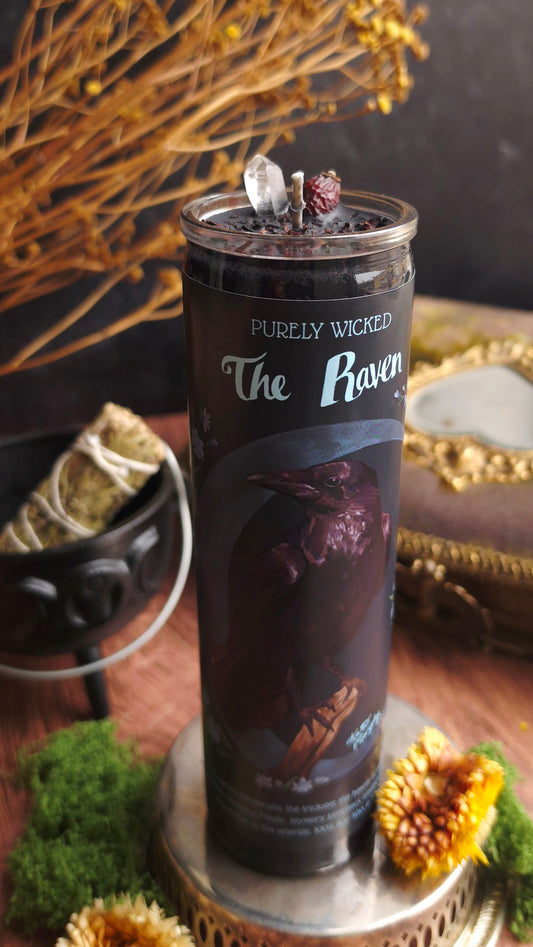 The Raven : Message From Spirit - Pillar Prayer Candle