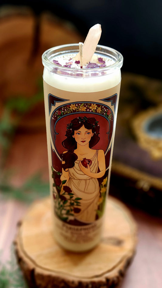 NEW! Persephone - Goddess Pillar Prayer Candle