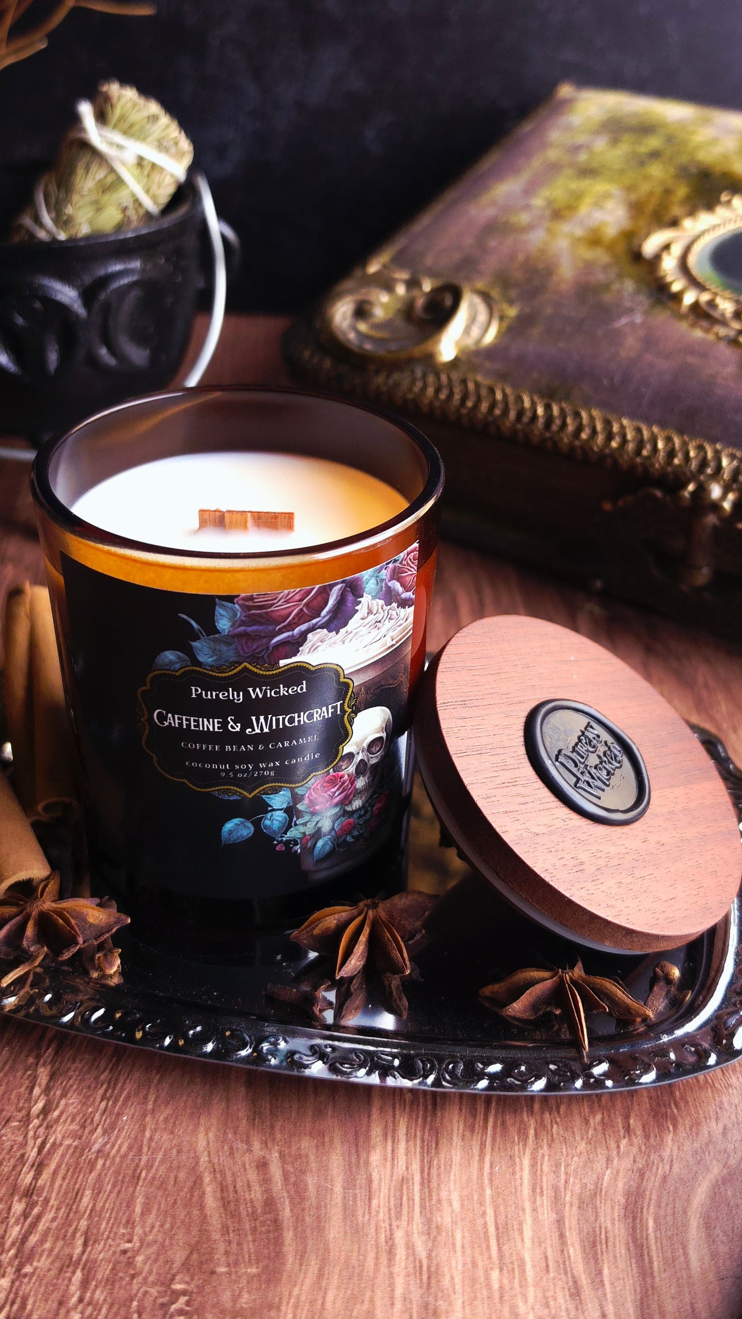 Caffeine & Witchcraft Luxury Soy Candle - Fall Collection