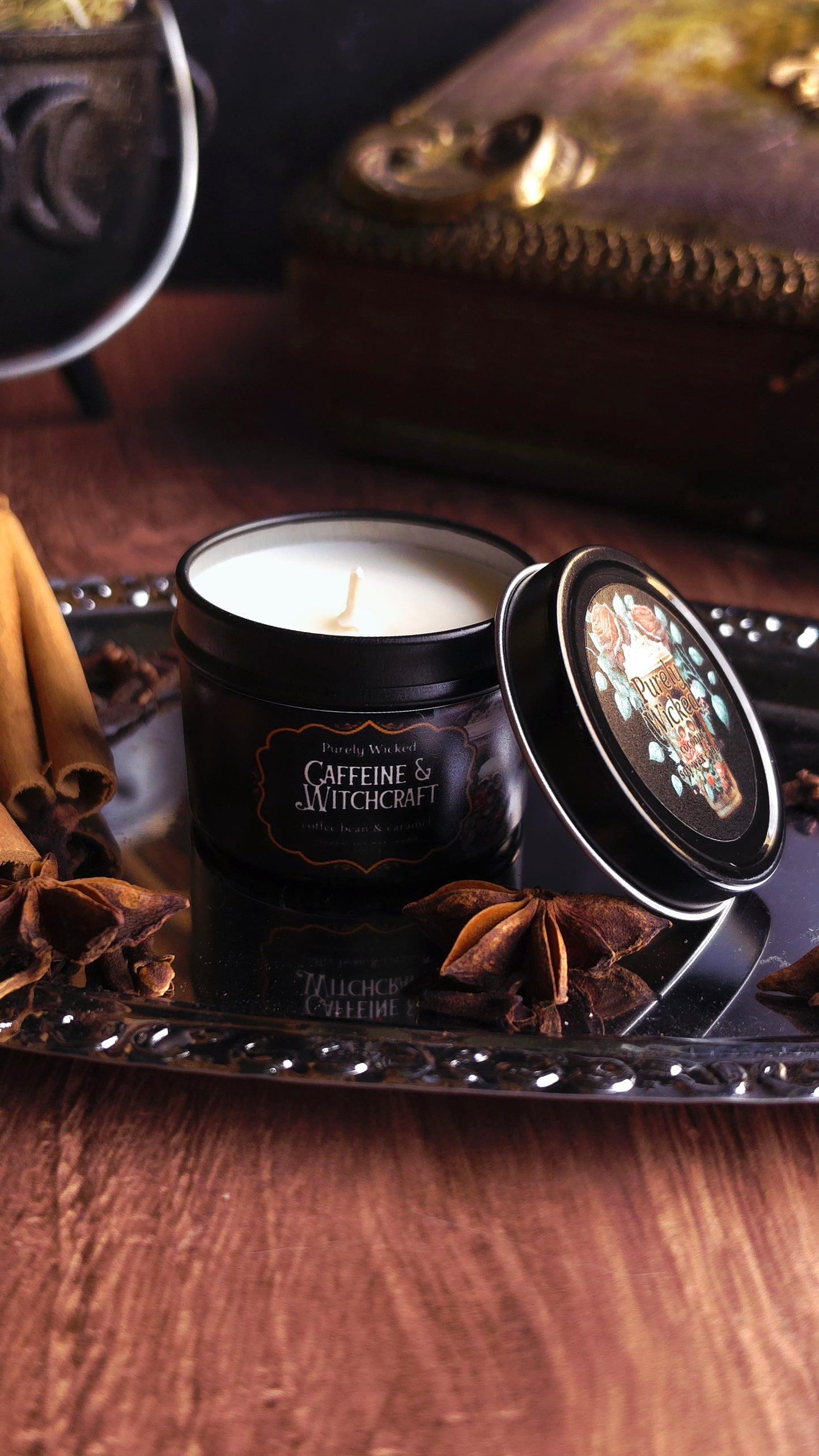 Caffeine & Witchcraft Luxury Soy Candle - Fall Collection