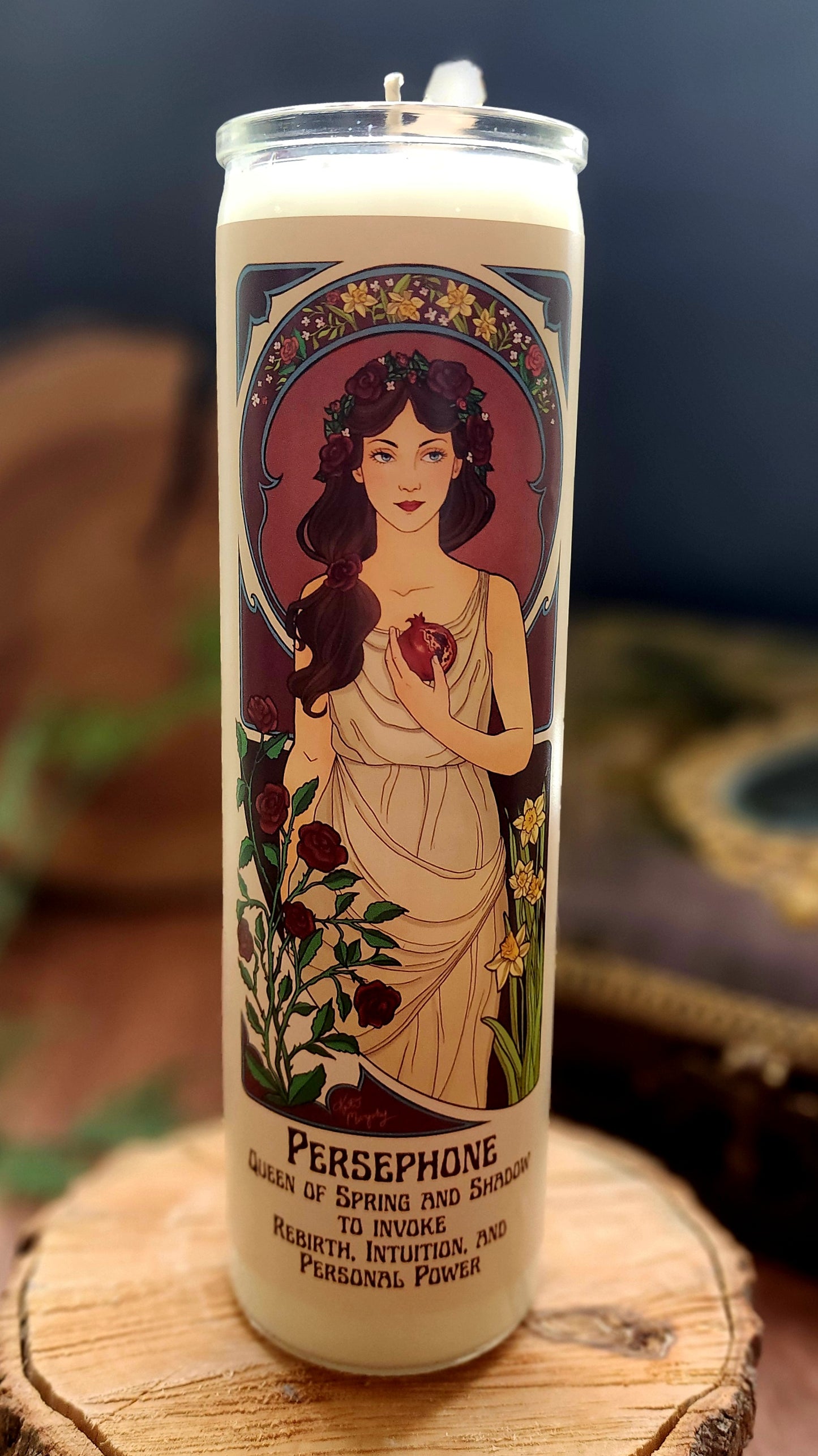 NEW! Persephone - Goddess Pillar Prayer Candle