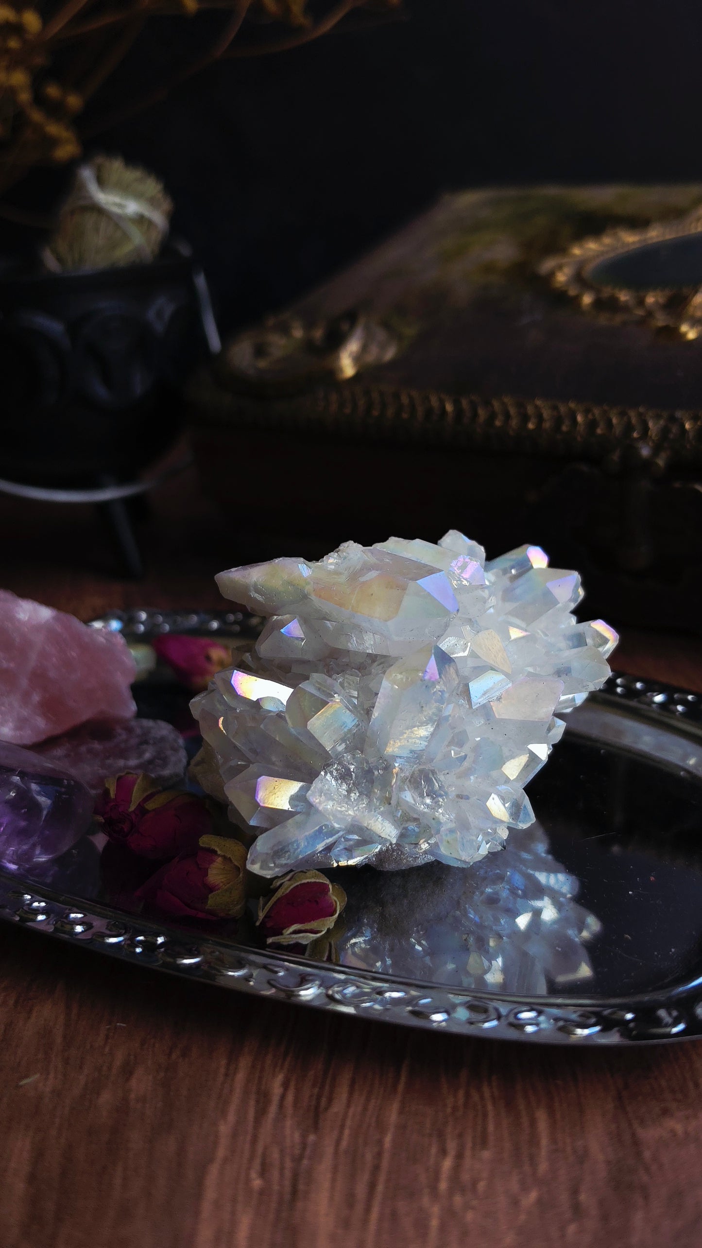 Aura Quartz Clusters