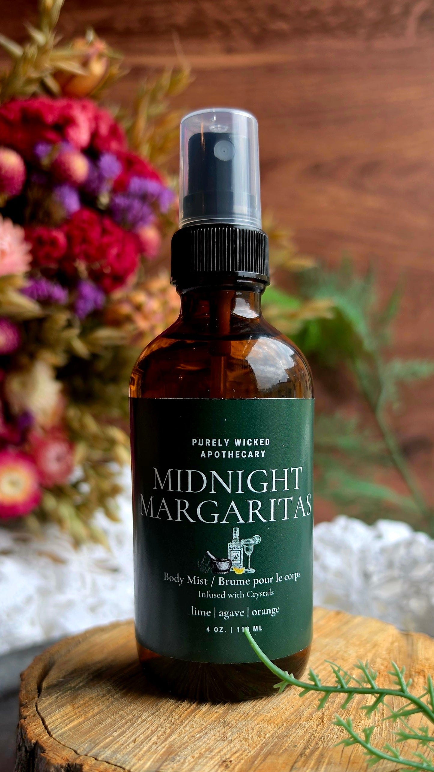 Midnight Margaritas - 4 oz Crystal Infused Body Mist New!