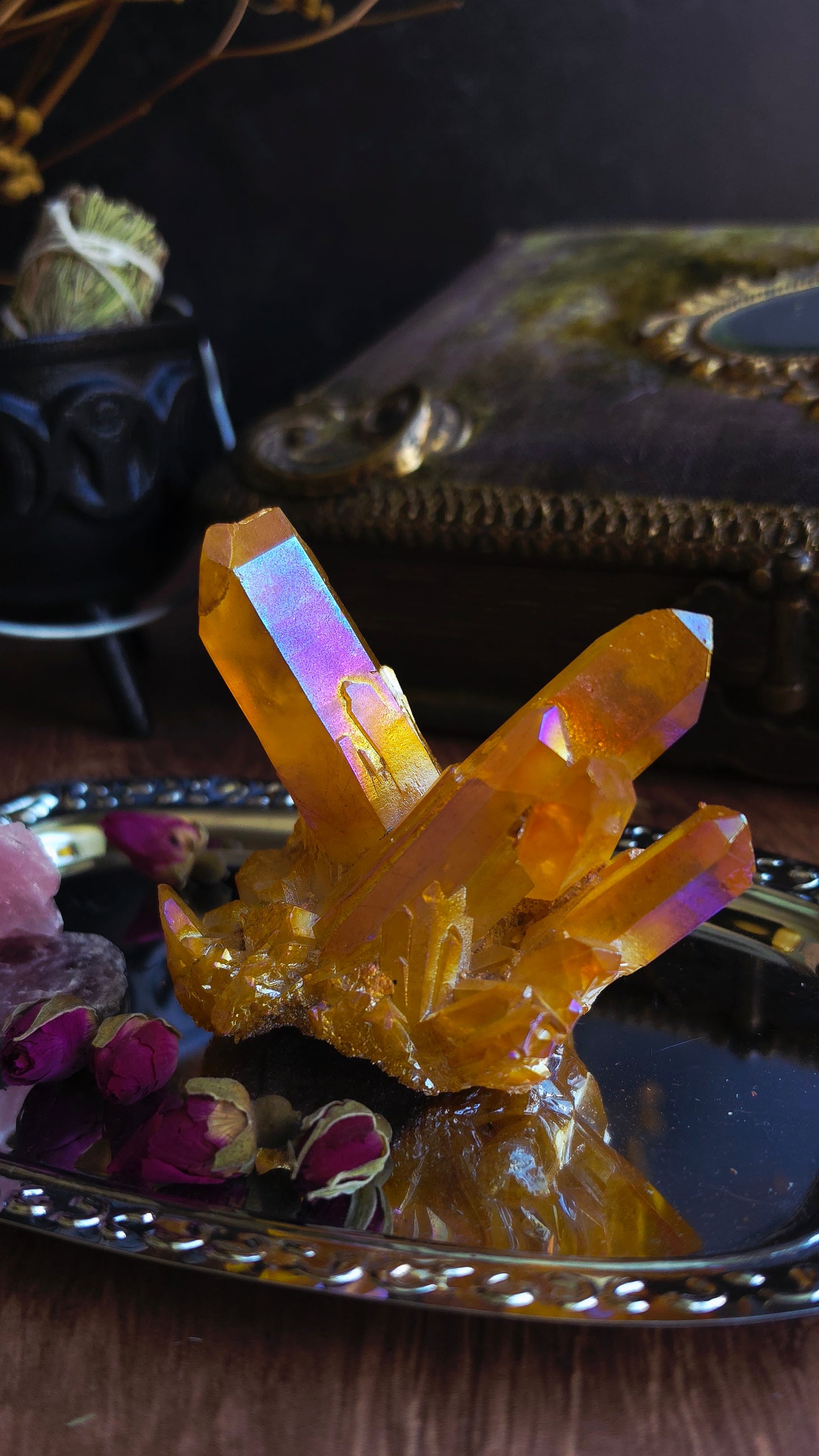 Aura Quartz Clusters