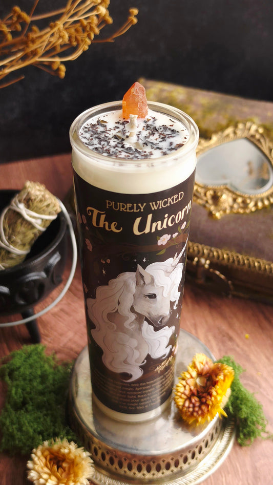 The Unicorn : Message from Spirit - Pillar Prayer Candle