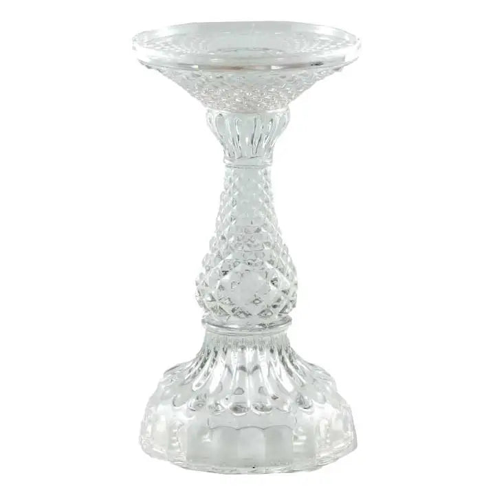 Small Pillar Candle Holders – Clear - 3.5"Ø x 6.5"H